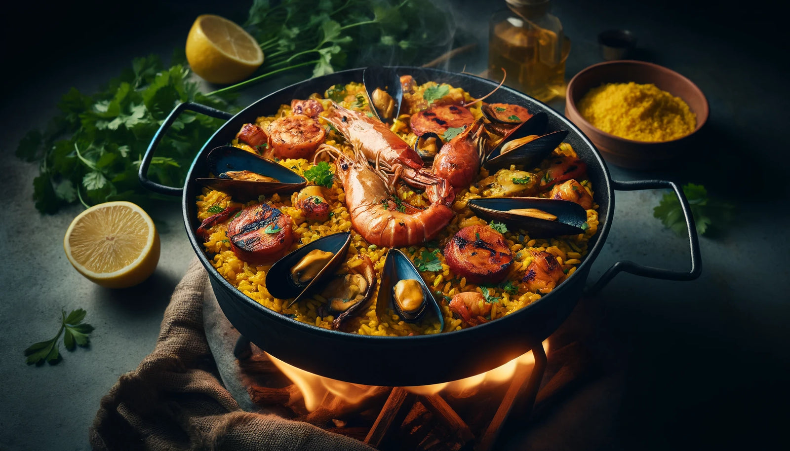 Grilled Paella on the Arteflame Grill - Spanish Recipe