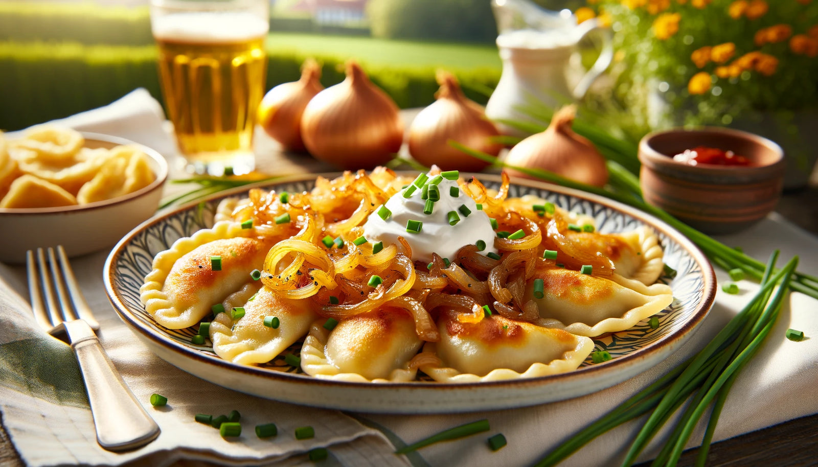 Beautifully Grilled Pierogi with Golden Brown Edges