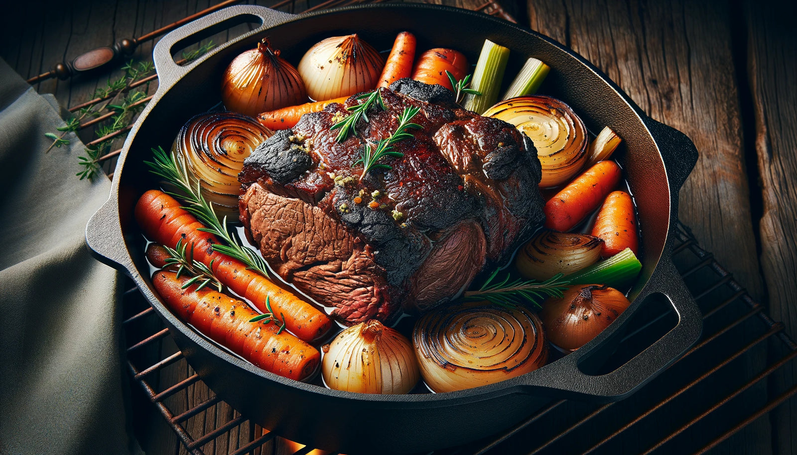 beautifully cooked pot roast on a serving platter