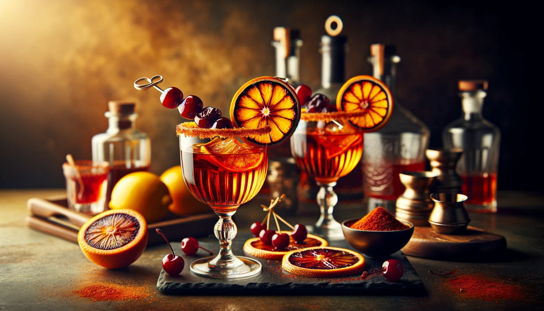 Spiked Blood Orange Amaretto Sour cocktail
