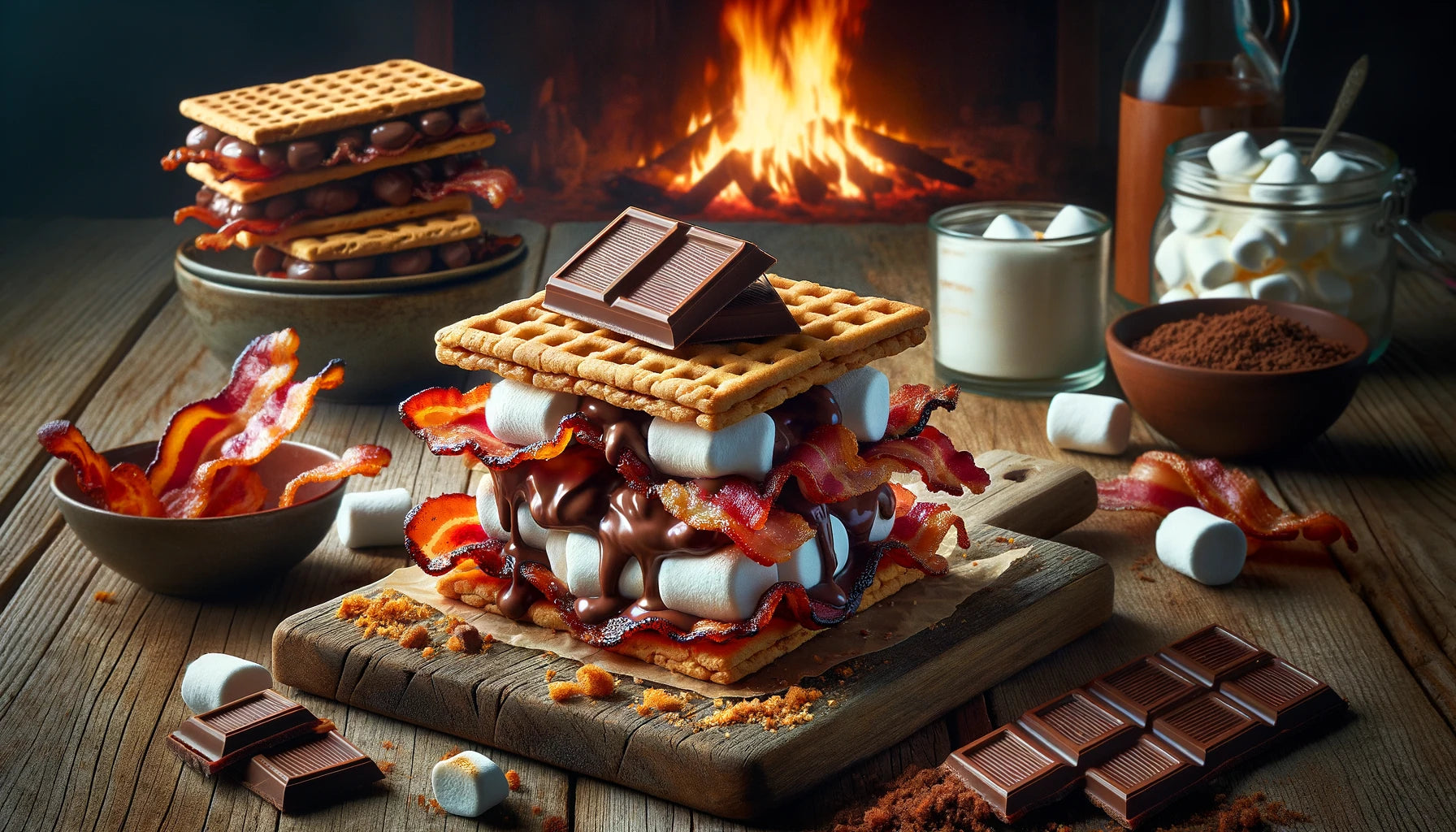 Ultimate Bacon Weave S'mores with Pork Panko