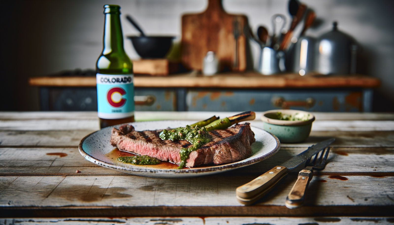 Colorado Fire-Grilled Flatiron Steak with Chimichurri