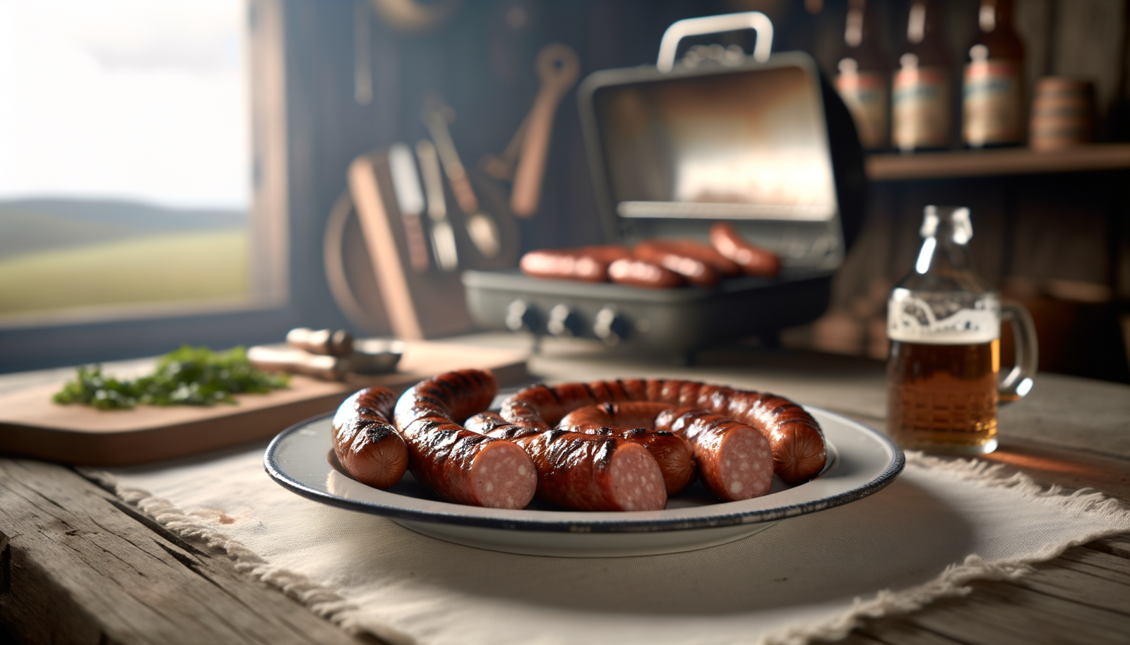 Swedish Smoked Sausage (Rökt Korv) on Arteflame Grill