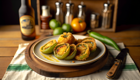 Alabama Grilled Green Tomatoes with Crispy Breading