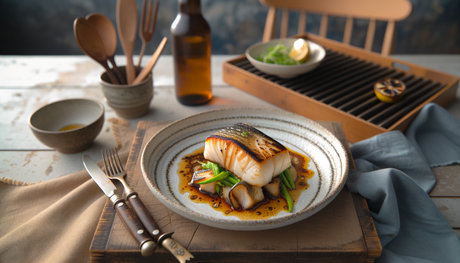 Grilled California Black Cod with Miso Glaze