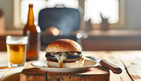 Grilled Idaho Mushroom Burgers on Arteflame Grill