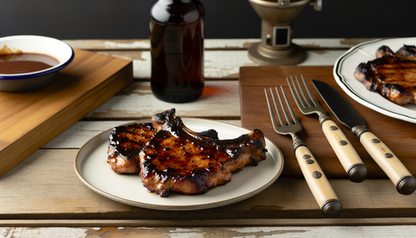 Iowa BBQ Glazed Pork Chops on the Arteflame Grill