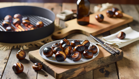 Swiss Grilled Chestnuts with Alpine Honey