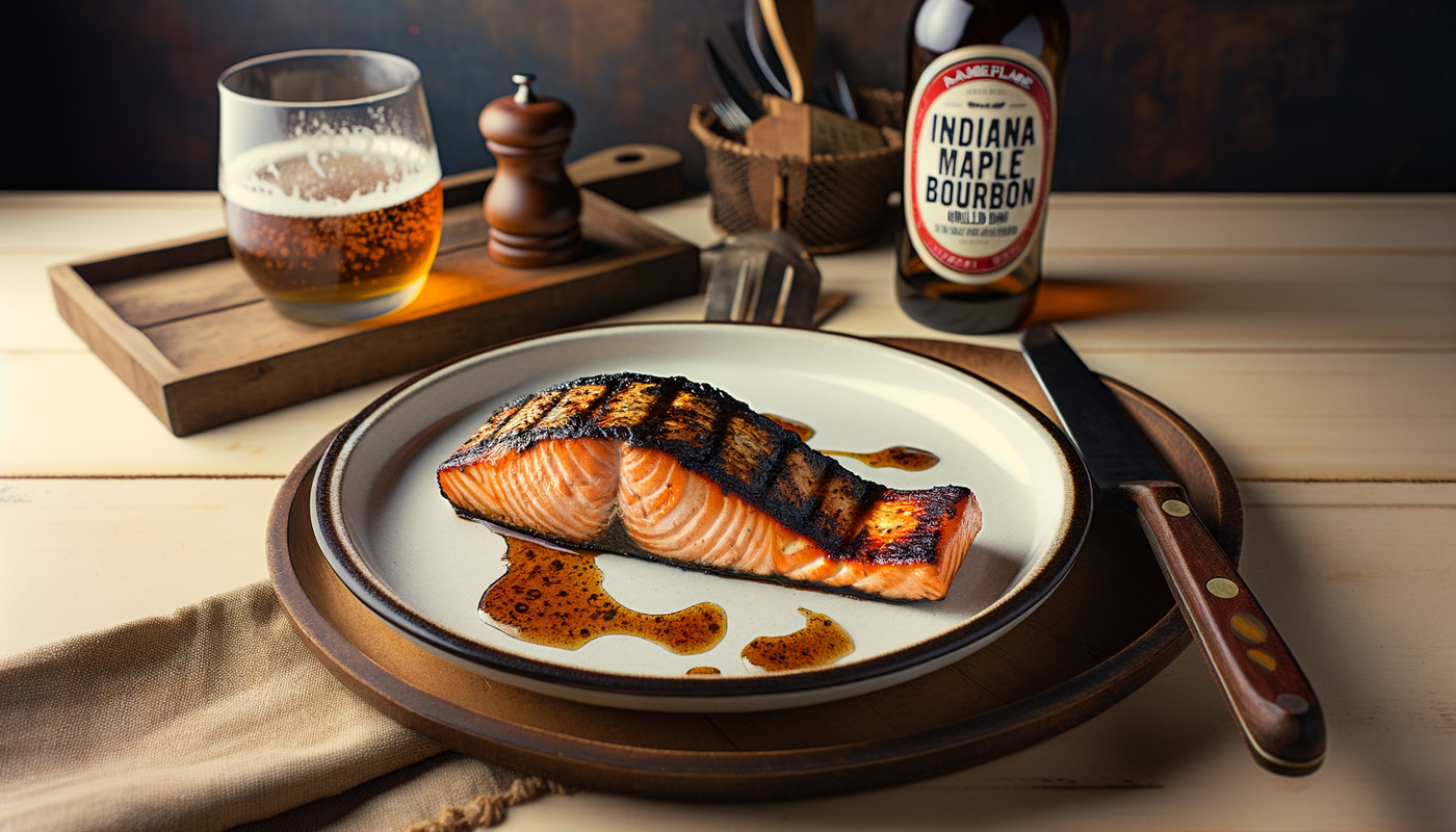 Indiana Maple Bourbon Grilled Salmon