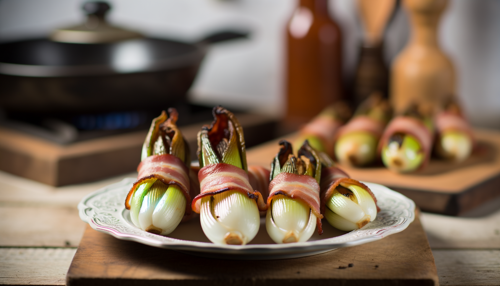 Dutch Crispy Bacon-Wrapped Endives on the Arteflame