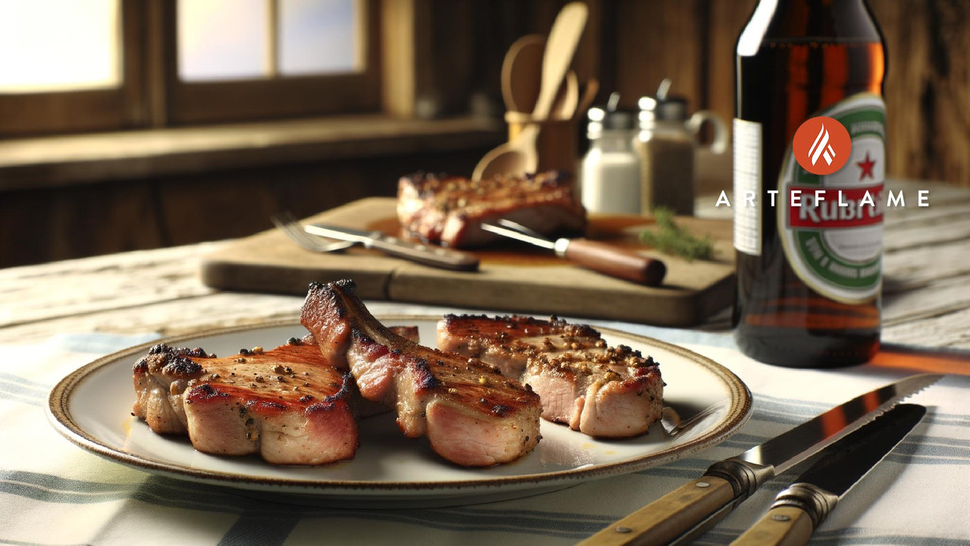 Austrian Beer-Marinated Pork Chops on the Arteflame