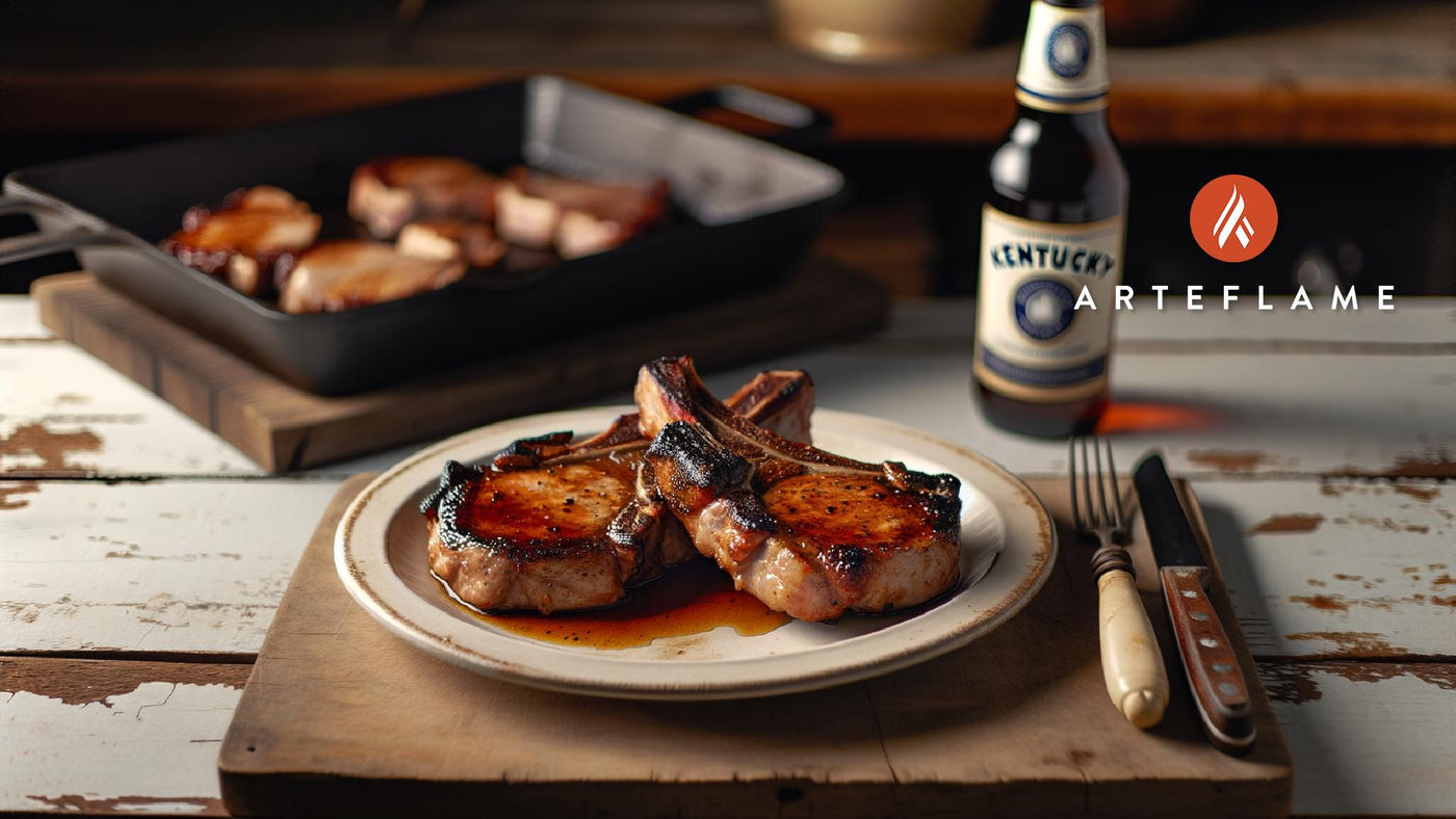 Kentucky Bourbon Glazed Pork Chops on the Arteflame Grill