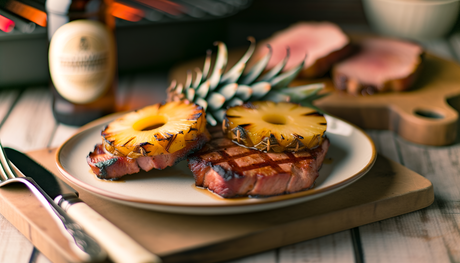 Kansas-Style Pineapple-Glazed Ham Steaks on the Arteflame