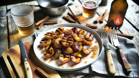 Grilled Kansas Cinnamon Sugar Peaches