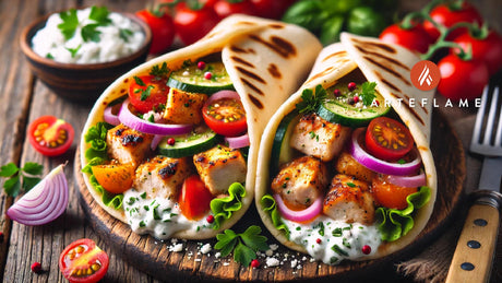 Chicken Souvlaki Wraps Recipe on the Arteflame Grill