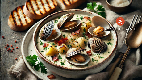 Grilled Clam Chowder on the Arteflame Grill