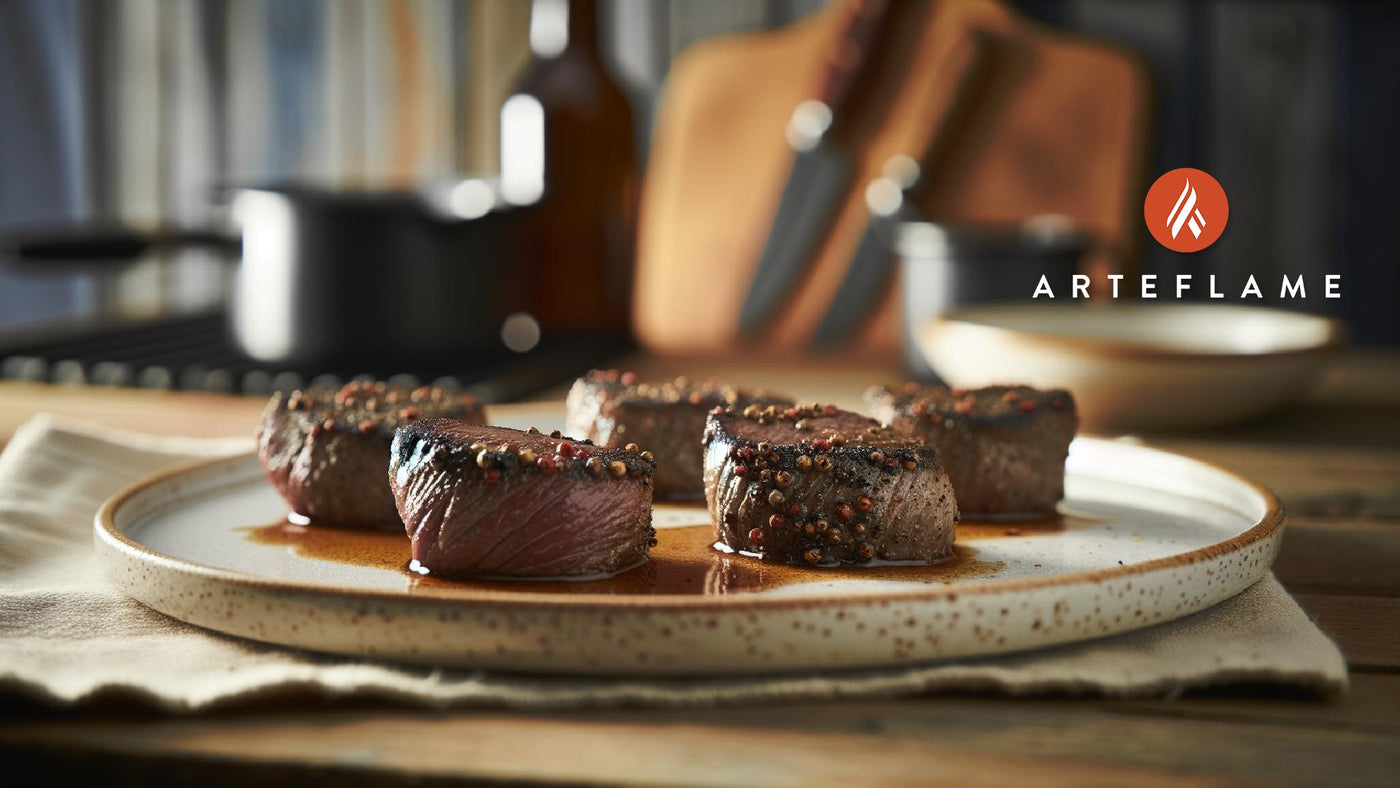 Canadian Grilled Venison Medallions with Juniper Crust