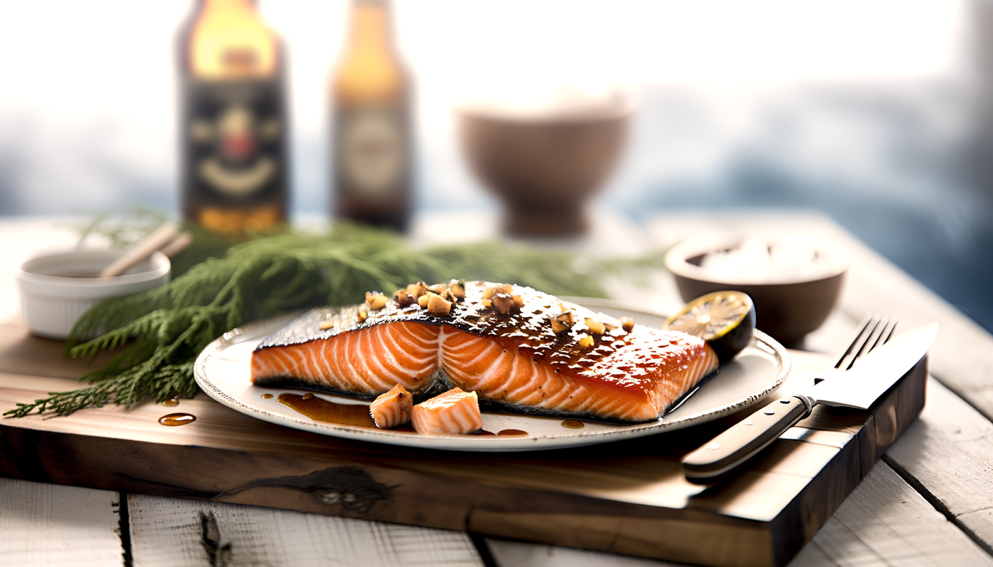 Canadian Maple-Glazed Cedar Plank Salmon