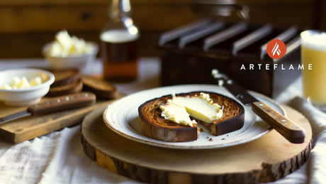 Grilled Finnish Rye Bread with Cheese