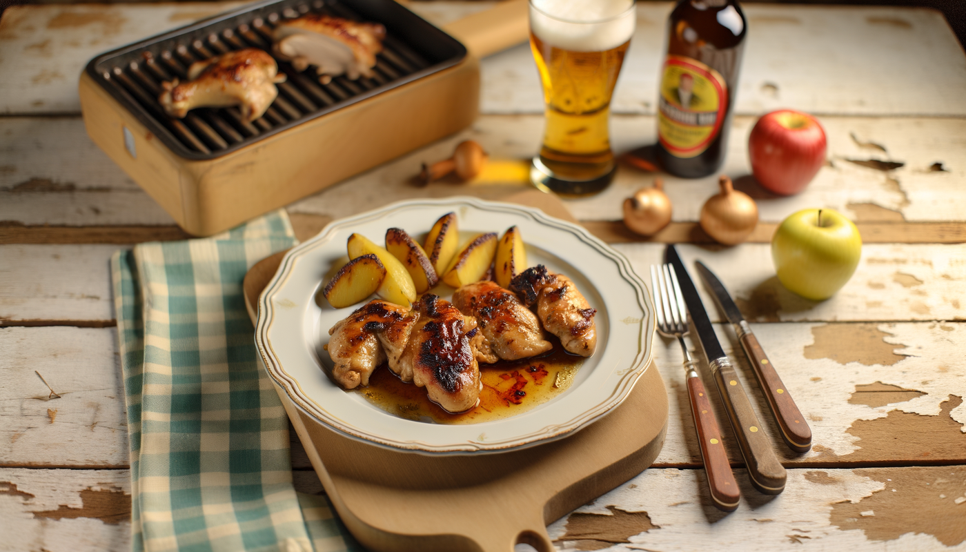 Austrian Winter Apple Cider Glazed Chicken