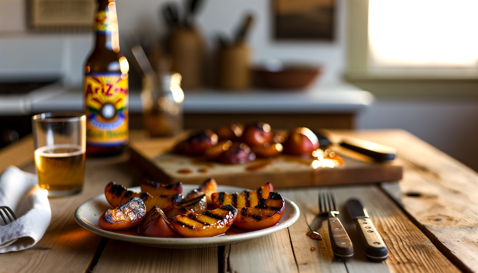 Arizona Sweet Chipotle Grilled Peaches