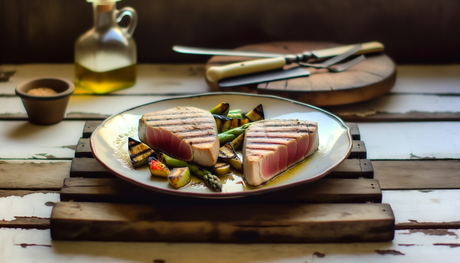 Grilled California Albacore Tuna Steaks on Arteflame