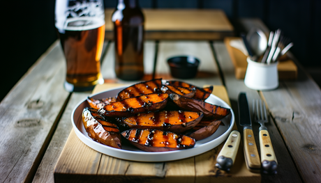 Georgia Grilled Sweet Potatoes with Maple Glaze