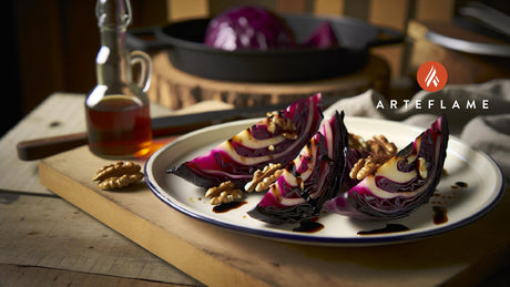 Dutch Charred Red Cabbage Wedges with Balsamic Glaze
