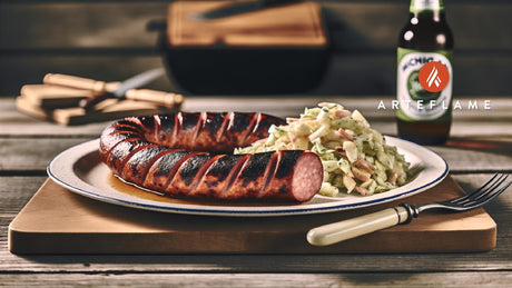 Grilled Kielbasa with Michigan Apple Slaw