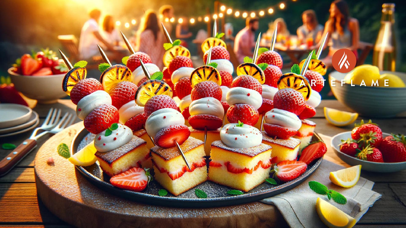 Grilled Angel Food Cake & Strawberry Kebabs Recipe | Arteflame Grill Desserts