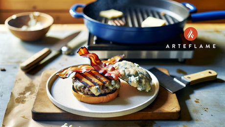 Mississippi Blue Cheese Burgers with Crispy Bacon