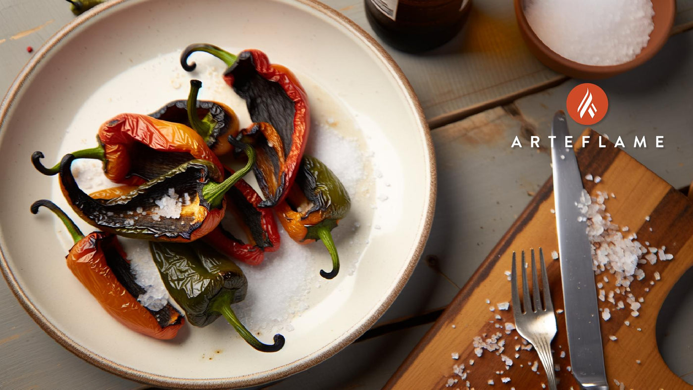 Charred Florida Sweet Peppers with Sea Salt