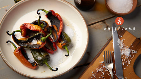 Charred Florida Sweet Peppers with Sea Salt