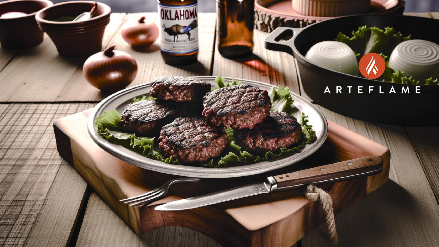 Oklahoma Grilled Elk Burgers on the Arteflame