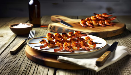 Fiery Arkansas BBQ Shrimp Skewers