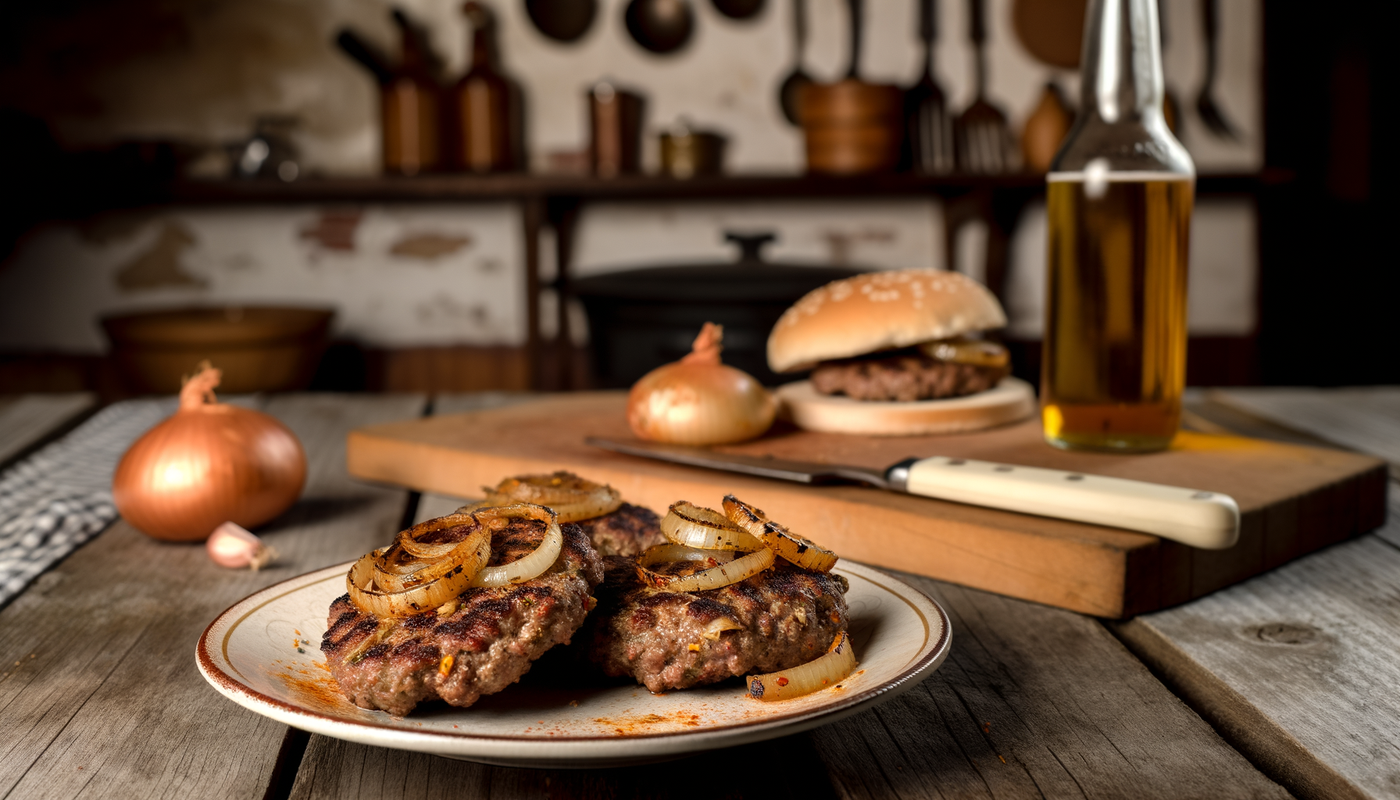 Albanian-Style Grilled Veal Burgers