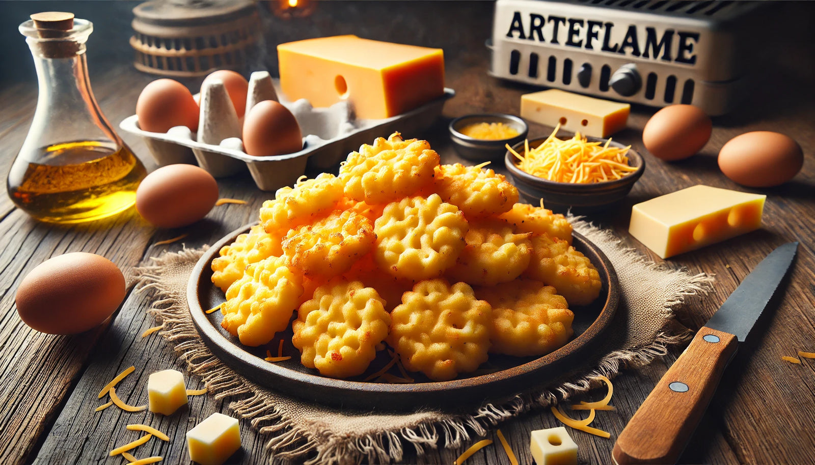 Light and Crispy Cheese Doodles with Golden Texture