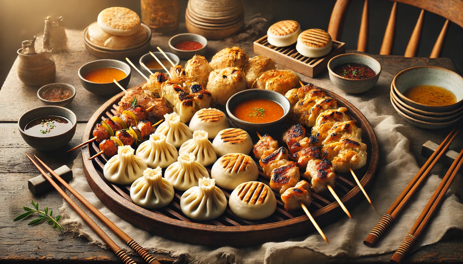 Grilled Cantonese Dim Sum Platter