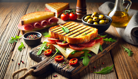 Grilled Italian Sandwich with Smoky Meats and Melty Cheese