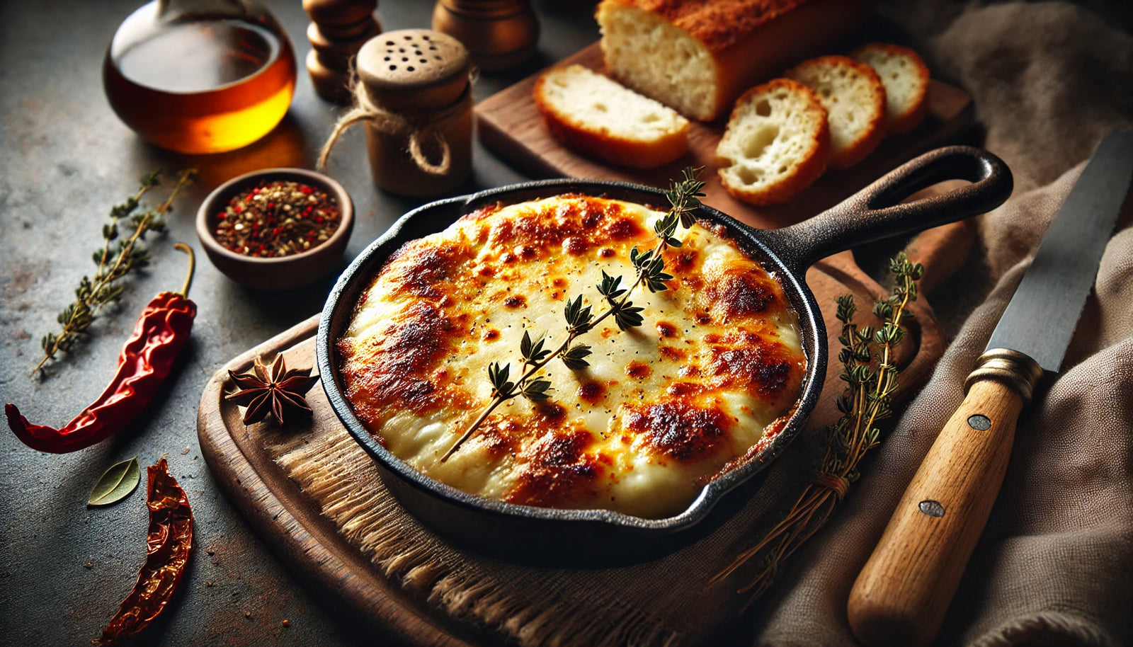 Smoky Provoleta with Crispy Edges and Herbs