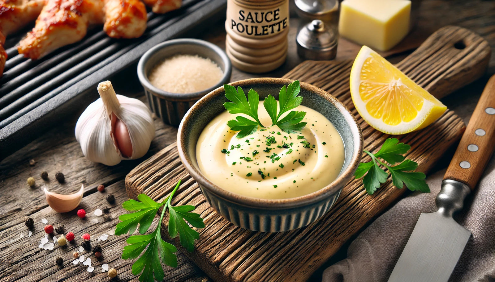 Creamy Sauce Poulette with Fresh Herbs