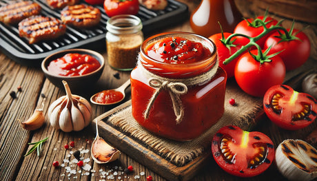 Smoky Homemade Tomato Ketchup with Fire-Roasted Flavor