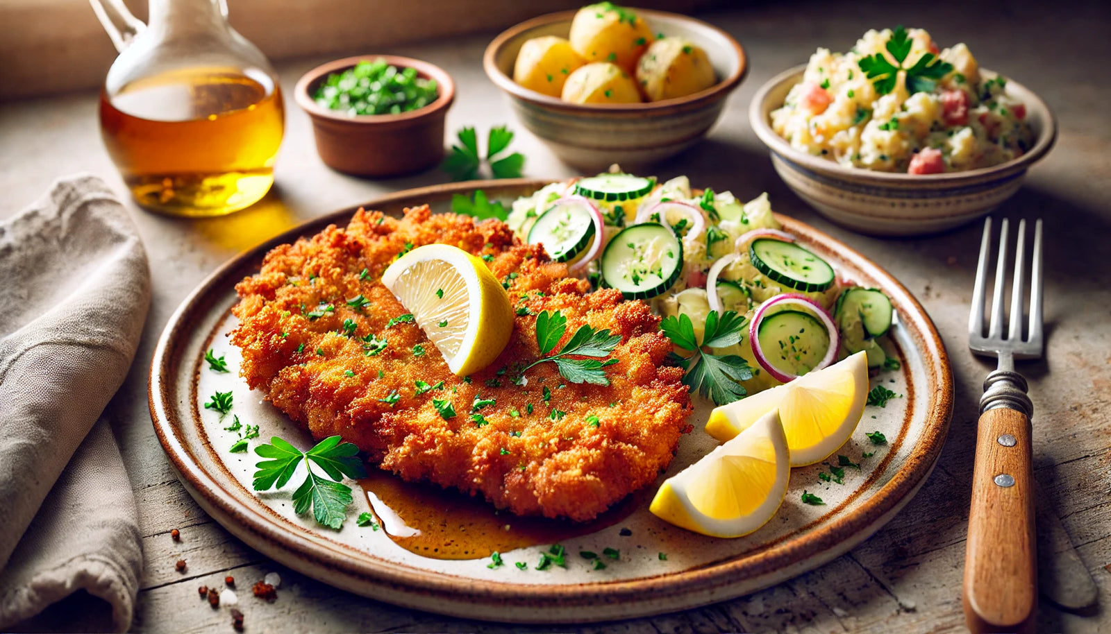 Golden Wiener Schnitzel with Lemon and Parsley