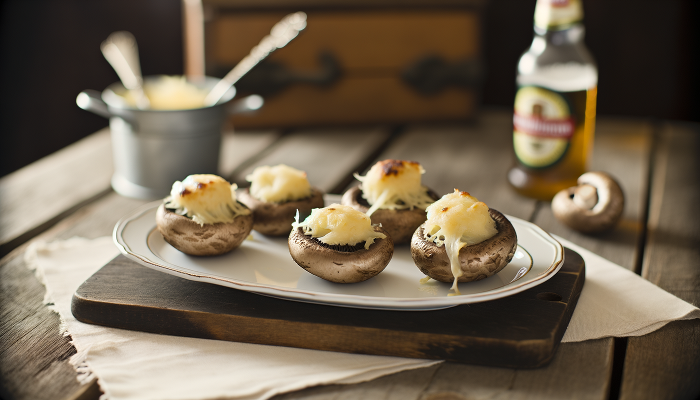 Irish Dubliner Cheese-Stuffed Mushrooms on Arteflame Grill