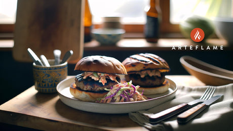 Hawaiian Taro Burgers with Tropical Slaw