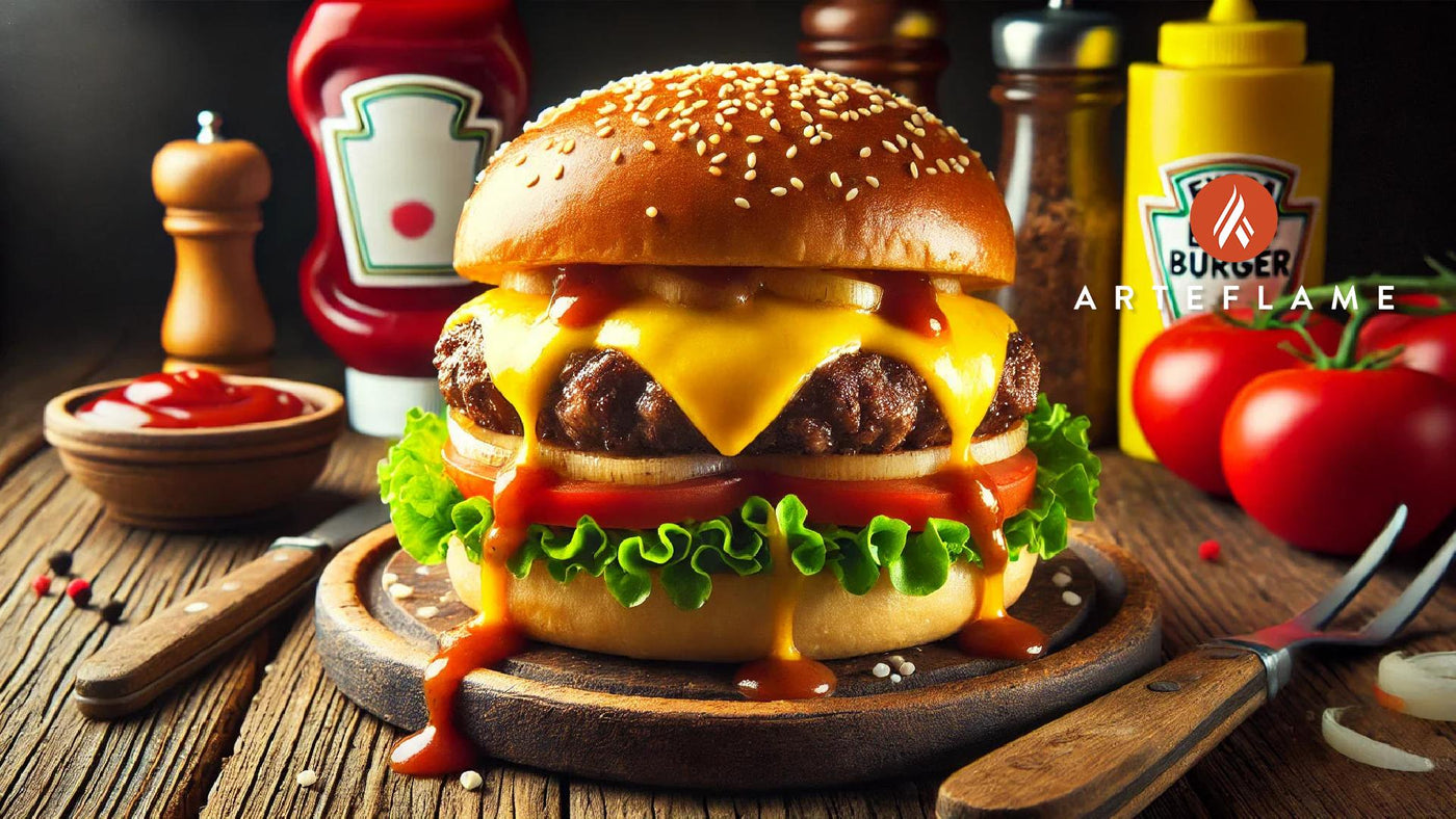 Grilled Cheeseburgers with Toppings | Arteflame Recipe
