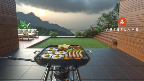 How do I grill breakfast foods like eggs?