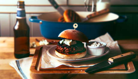 Kansas-Style Grilled Buffalo Burgers with Blue Cheese