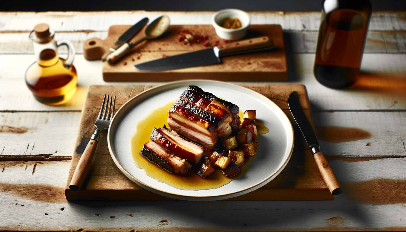 Georgia Molasses and Mustard Glazed Pork Belly