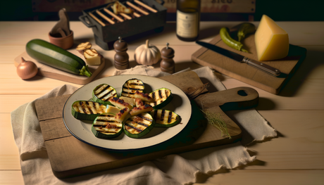 Grilled Spanish Zucchini with Smoked Cheese